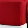 RED 100% Brushed Cotton Thermal Extra Deep Fitted Sheet